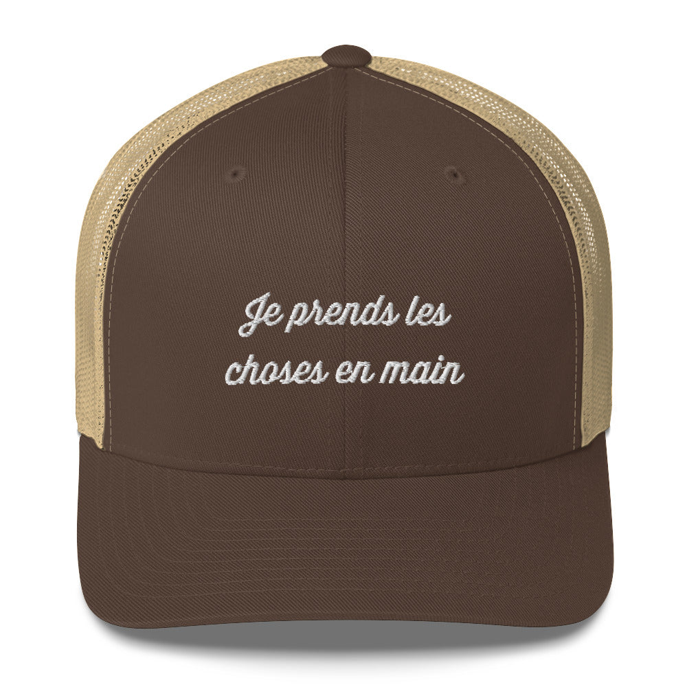 Casquette brodée Je prends les choses en main - Sedurro