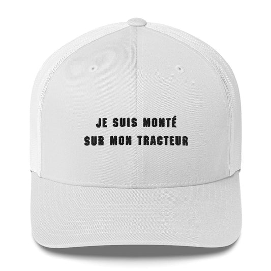 Casquette brodée Je suis monté sur mon tracteur - Sedurro