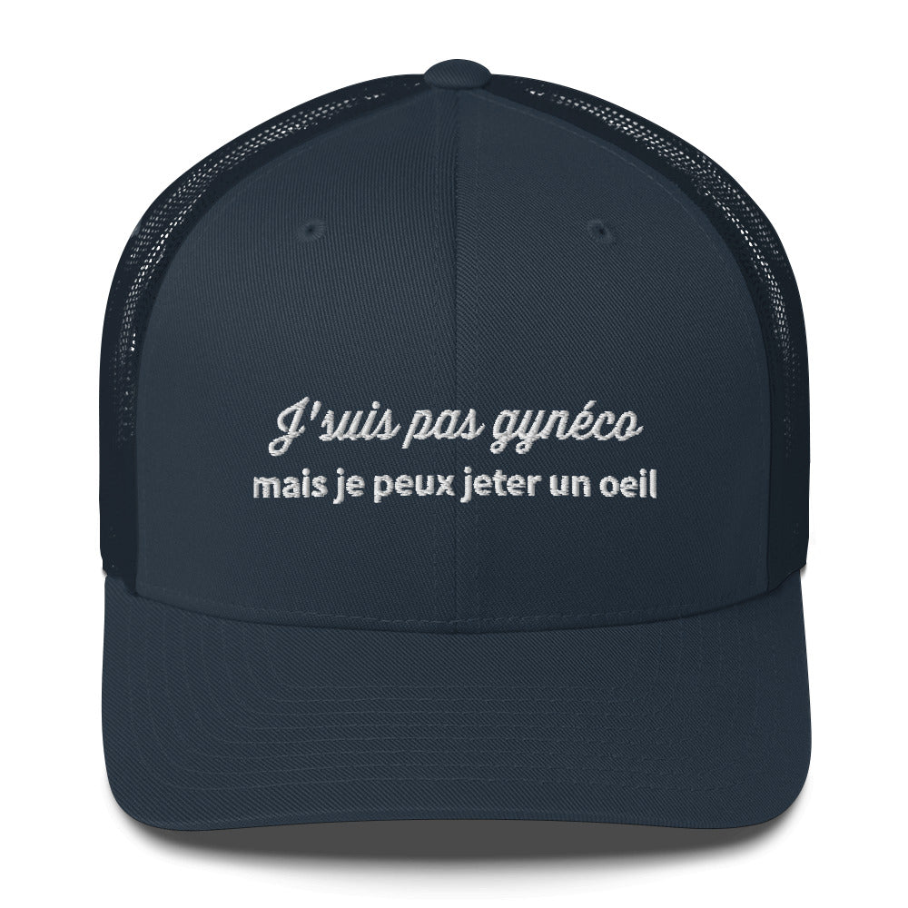 Casquette brodée Je suis pas gynéco mais je peux jeter un oeil - Sedurro