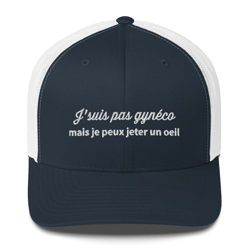 Casquette brodée Je suis pas gynéco mais je peux jeter un oeil - Sedurro