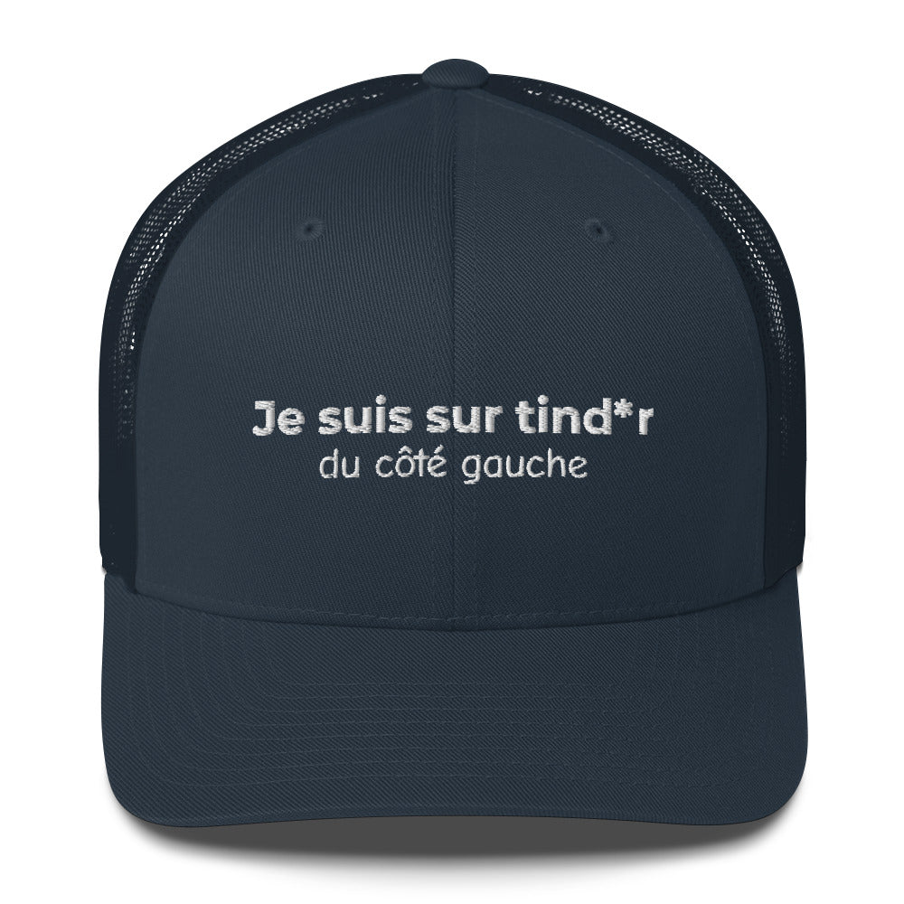 Casquette brodée Je suis sur tind*r du côté gauche - Sedurro