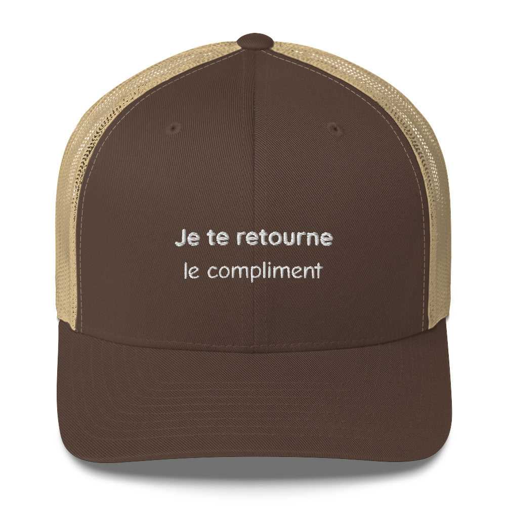 Casquette brodée Je te retourne le compliment - Sedurro