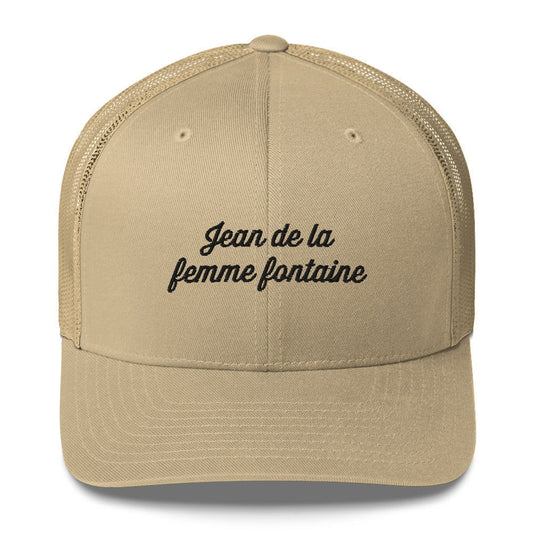 Casquette brodée Jean de la femme fontaine - Sedurro