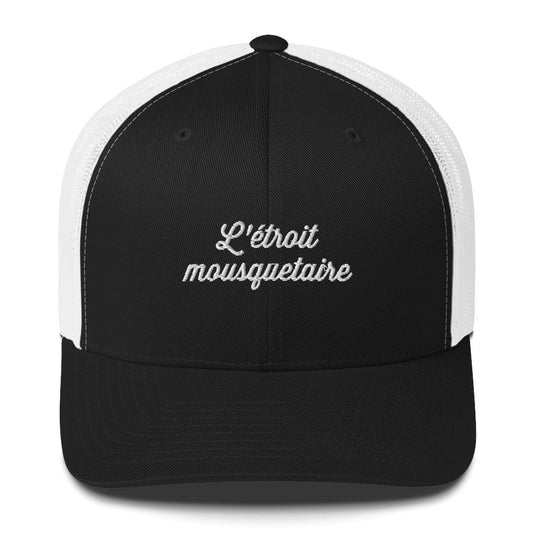 Casquette brodée L'étroit mousquetaire Noir Blanc - Sedurro