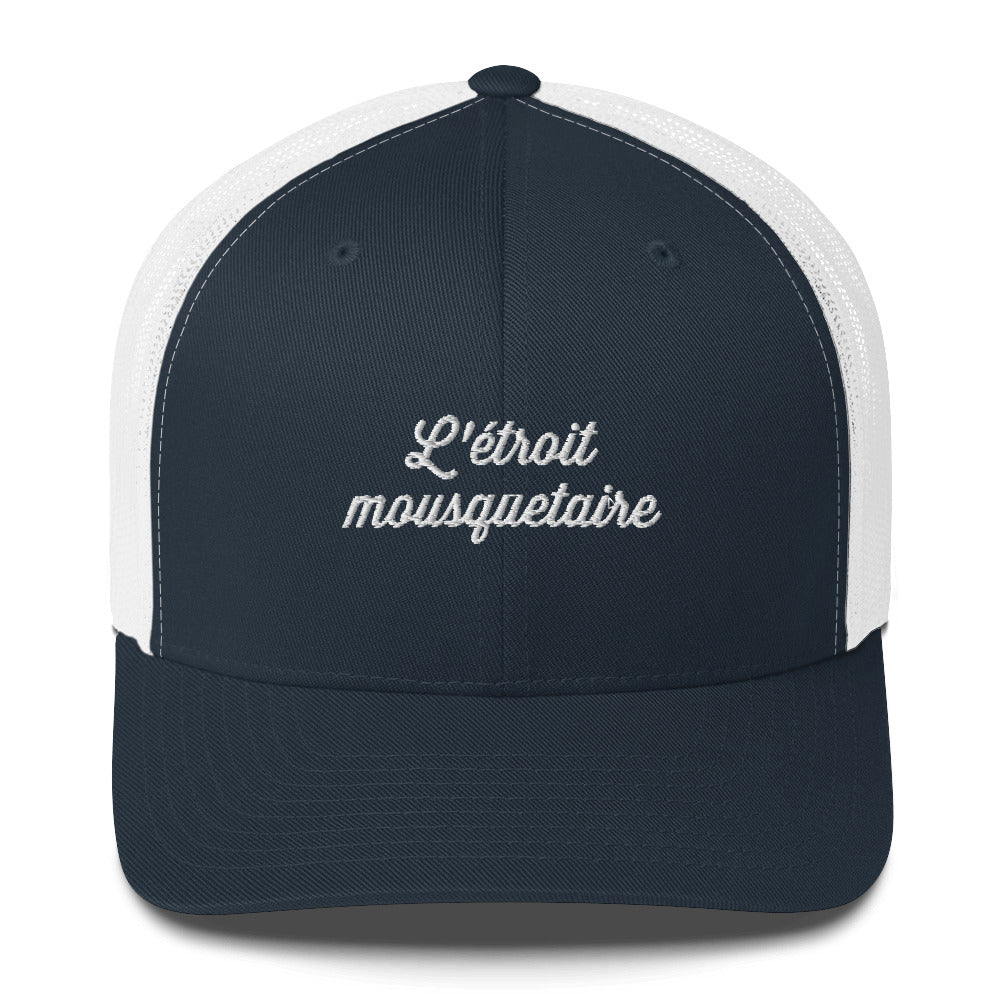 Casquette brodée L'étroit mousquetaire Bleu Marine Blanc - Sedurro