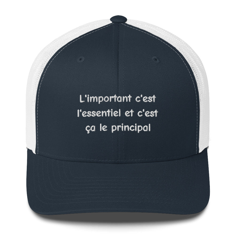 Casquette brodée L’important c’est l’essentiel et c’est ça le principal - Sedurro