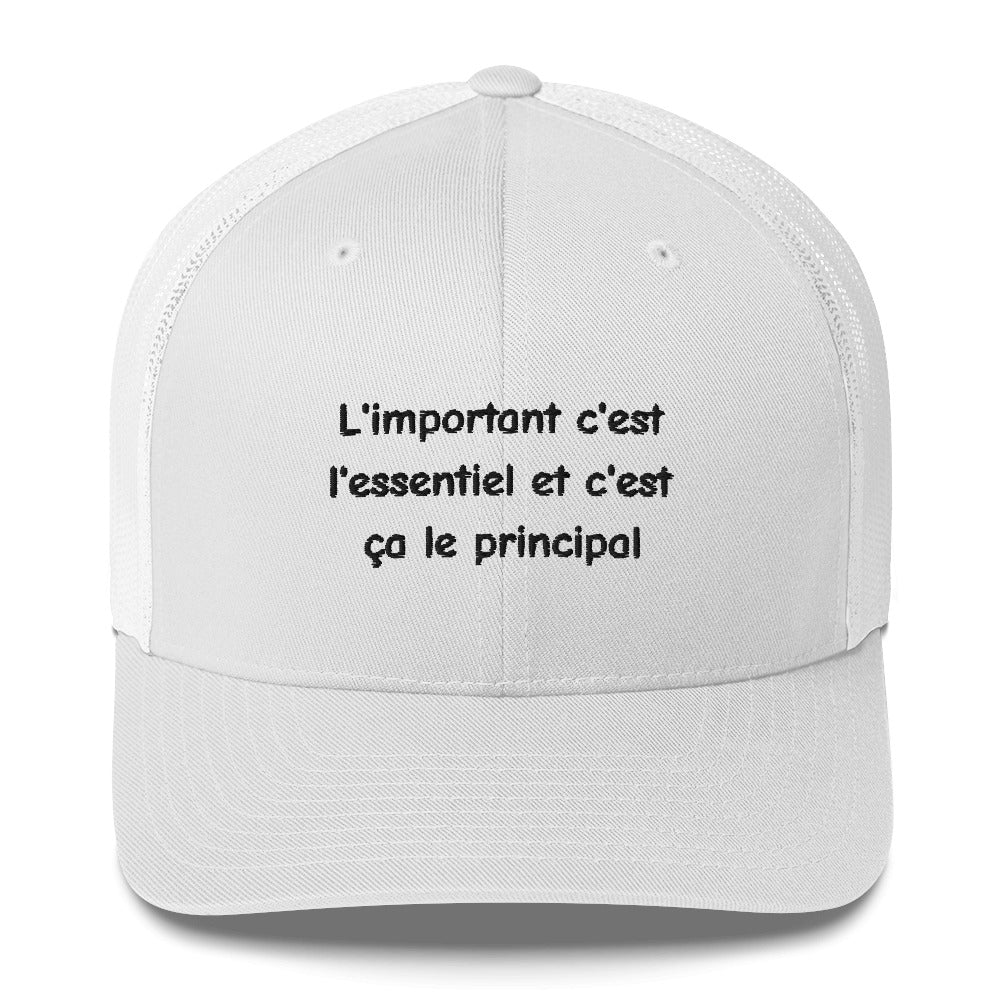 Casquette brodée L’important c’est l’essentiel et c’est ça le principal - Sedurro
