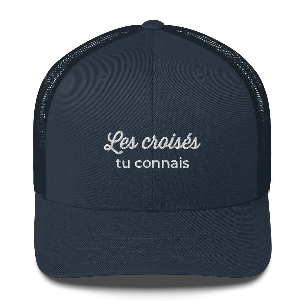 Casquette brodée Les croisés tu connais Bleu Marine - Sedurro