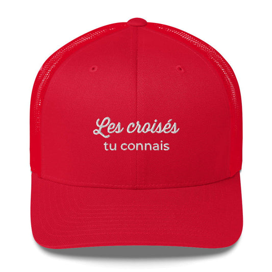 Casquette brodée Les croisés tu connais Rouge - Sedurro