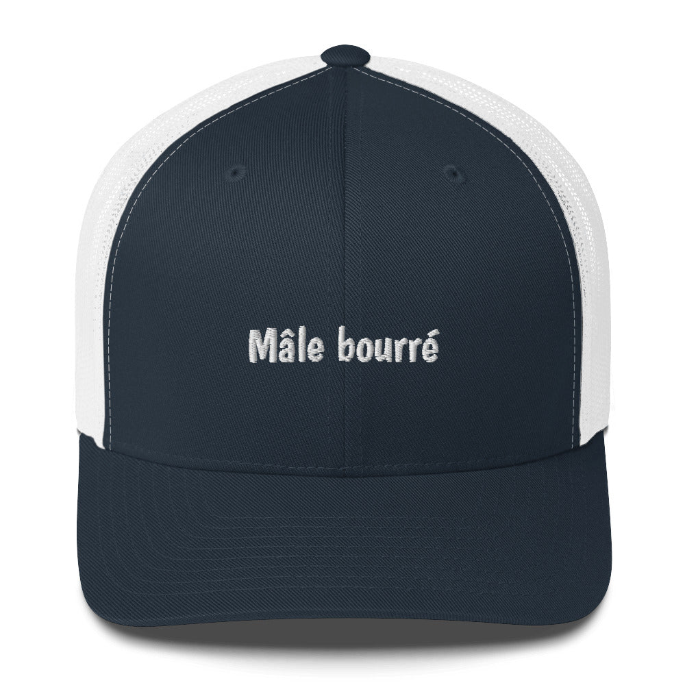 Casquette brodée Mâle bourré Bleu Marine Blanc - Sedurro