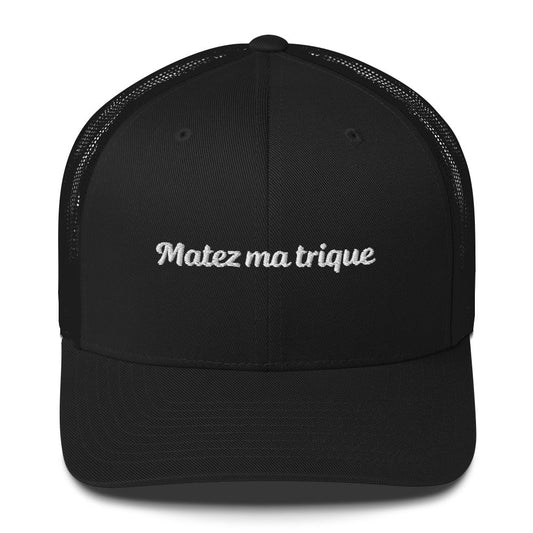 Casquette brodée Matez ma trique Noir - Sedurro