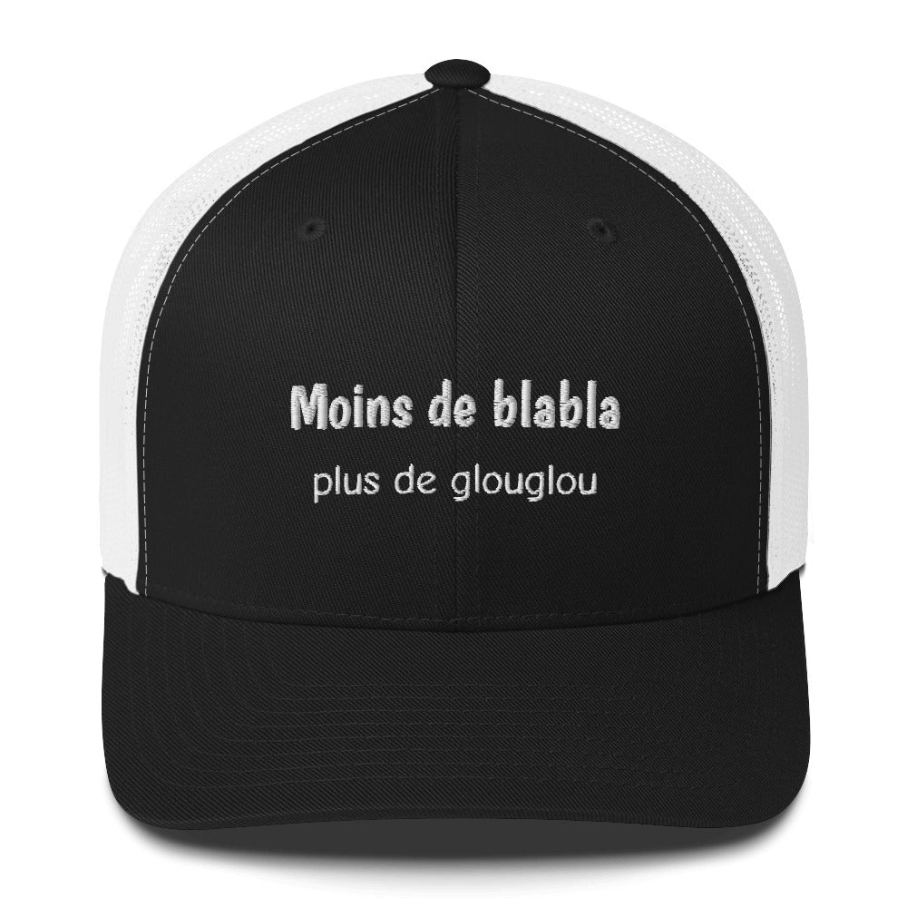 Casquette brodée Moins de blabla plus de glouglou - Sedurro