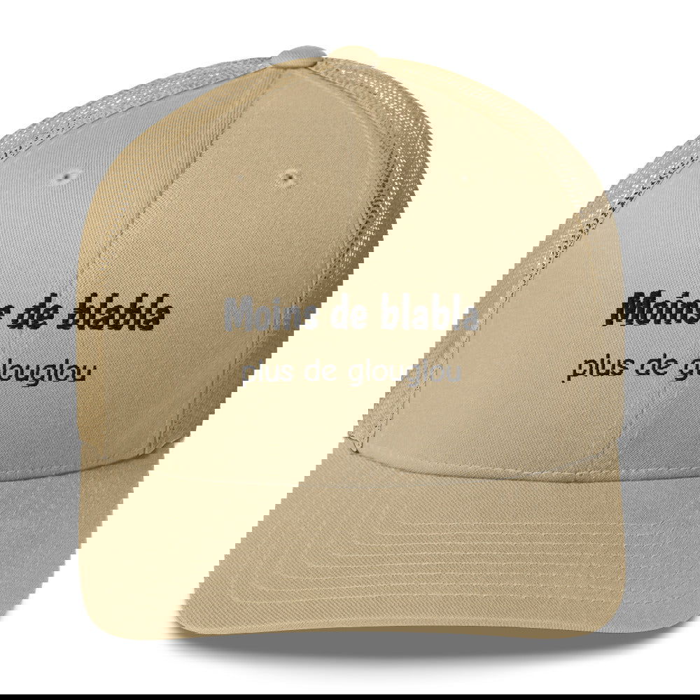 Casquette brodée Moins de blabla plus de glouglou - Sedurro