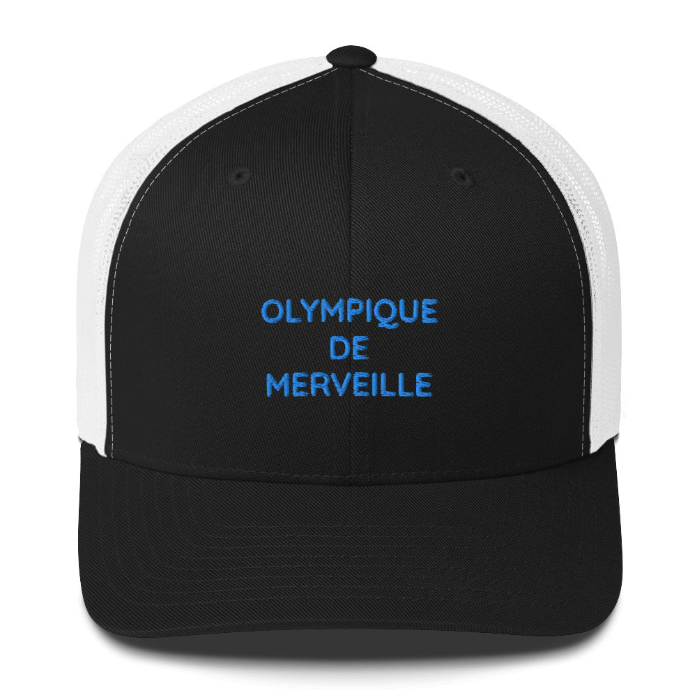 Casquette brodée Olympique de merveille Noir Blanc - Sedurro