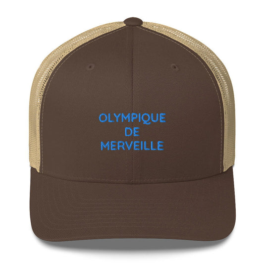 Casquette brodée Olympique de merveille Marron Kaki - Sedurro