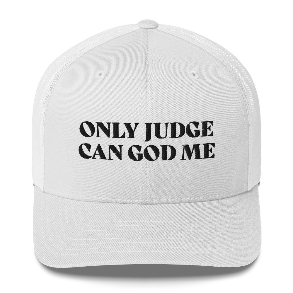 Casquette brodée Only judge can god me - Sedurro