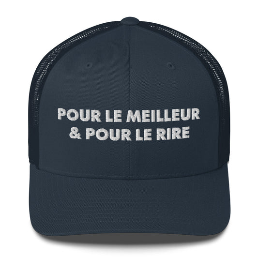 Casquette brodée Pour le meilleur et pour le rire Bleu Marine - Sedurro