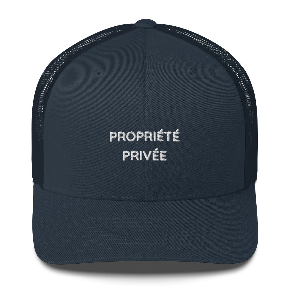 Casquette brodée Propriété privée Bleu Marine - Sedurro