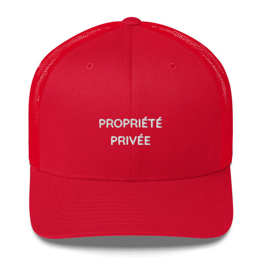 Casquette brodée Propriété privée Rouge - Sedurro