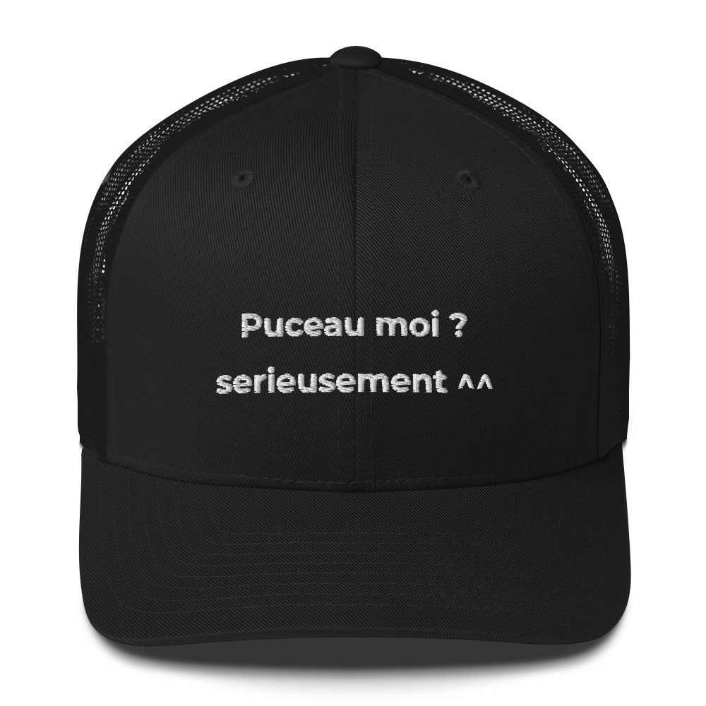 Casquette brodée Puceau moi on me l'avait pas sorti depuis longtemps Noir - Sedurro