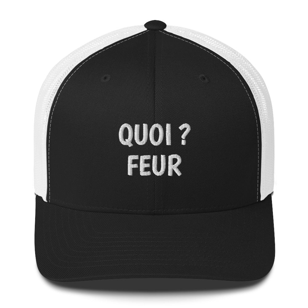 Casquette brodée Quoi feur Noir Blanc - Sedurro