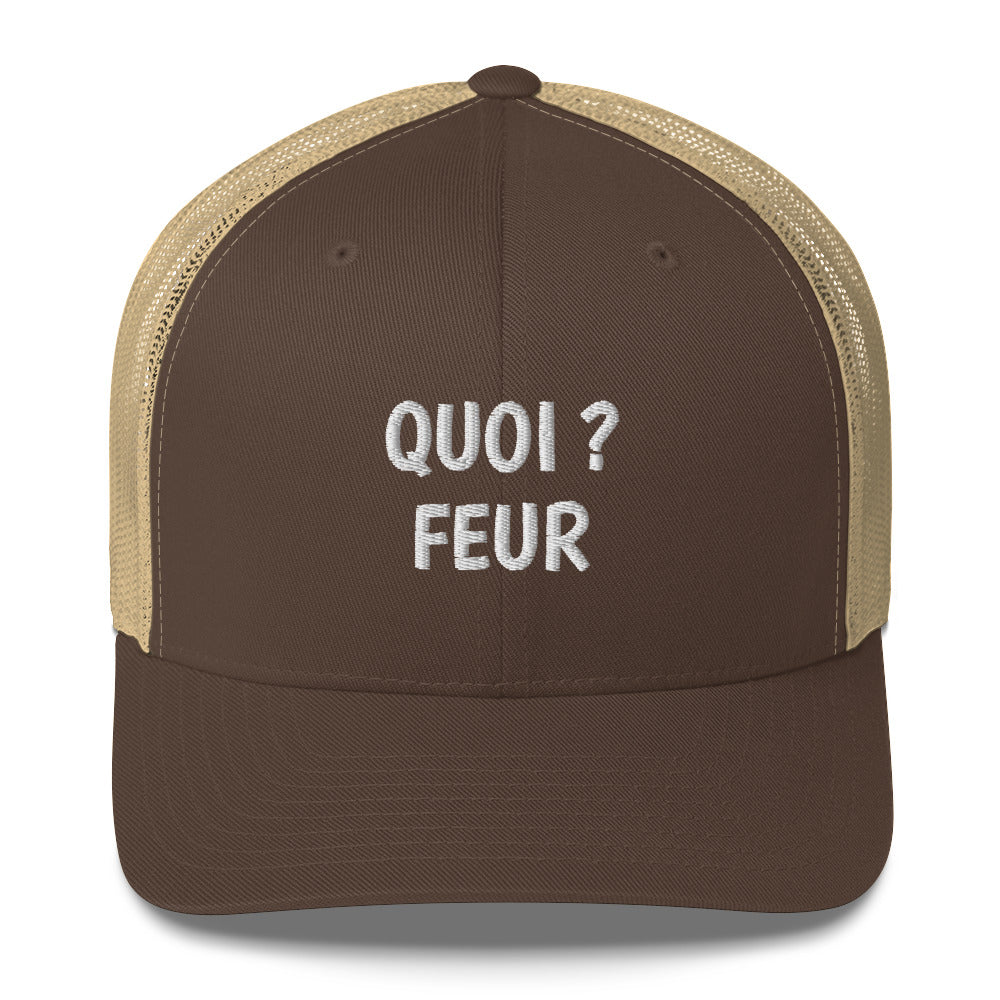 Casquette brodée Quoi feur Marron Kaki - Sedurro