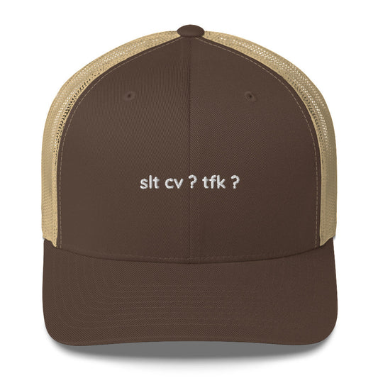 Casquette brodée Slt cv tfk Marron Kaki - Sedurro