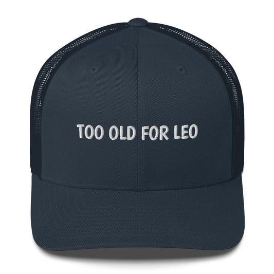 Casquette brodée Too old for Leo Bleu Marine - Sedurro