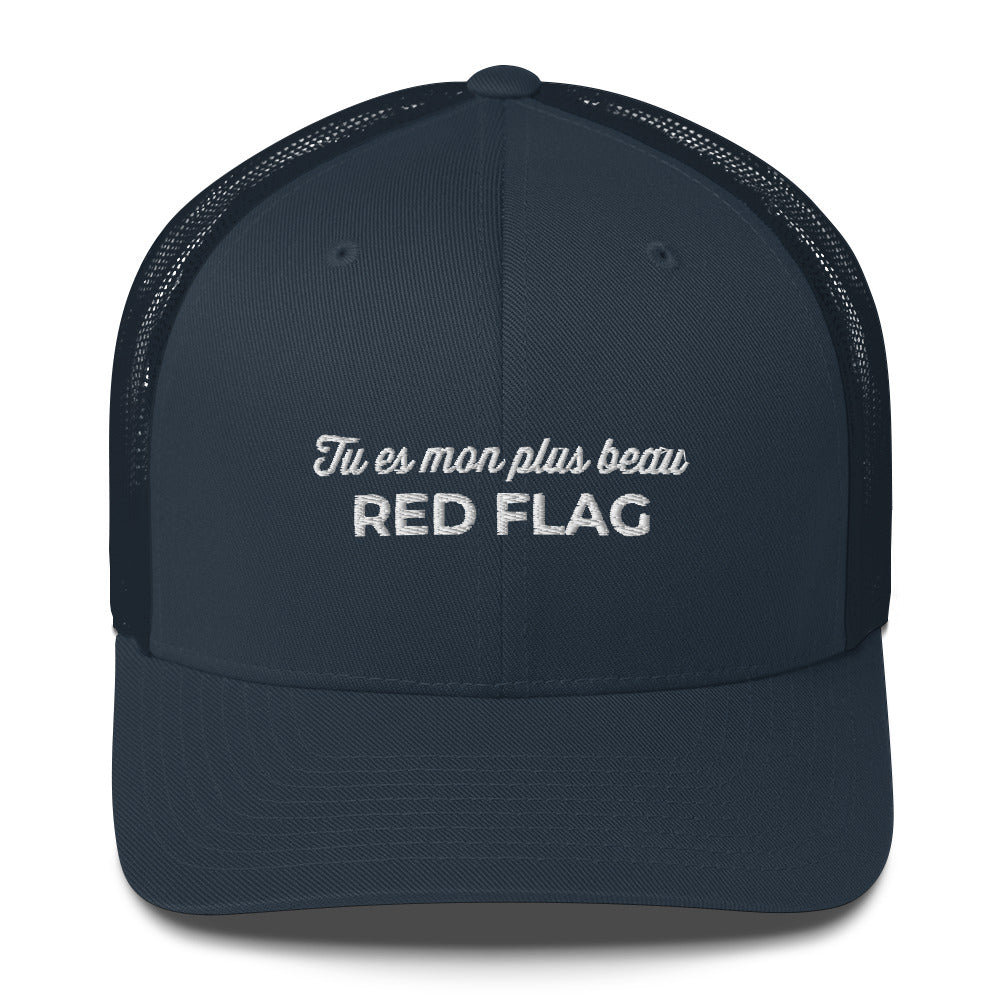 Casquette brodée Tu es mon plus beau red flag Bleu Marine - Sedurro