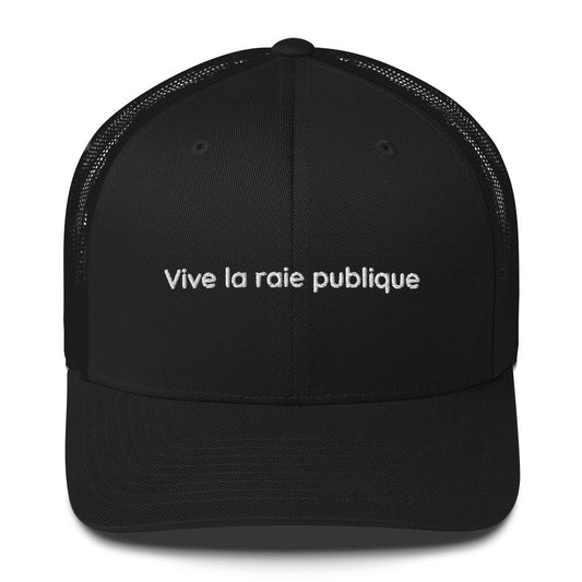 Casquette brodée Vive la raie publique Noir - Sedurro