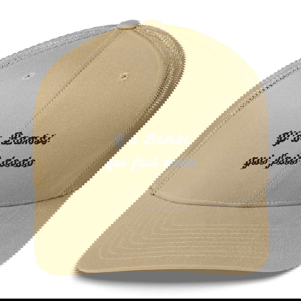Casquette brodée Y'a bambi qui fait dodo Kaki - Sedurro