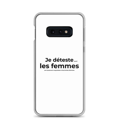 Coque Samsung Féministe Je déteste les femmes Samsung Galaxy S10e - Sedurro