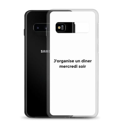 Coque Samsung J'organise un diner mercredi soir - Sedurro