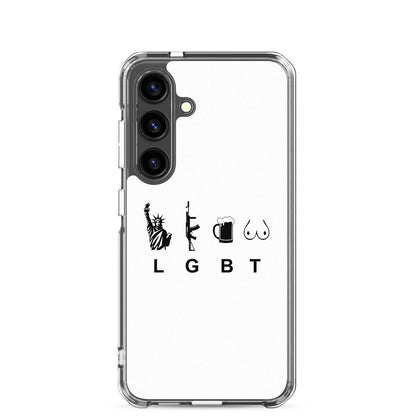 Coque Samsung LGBT liberty gun beer tits Samsung Galaxy S24 - Sedurro