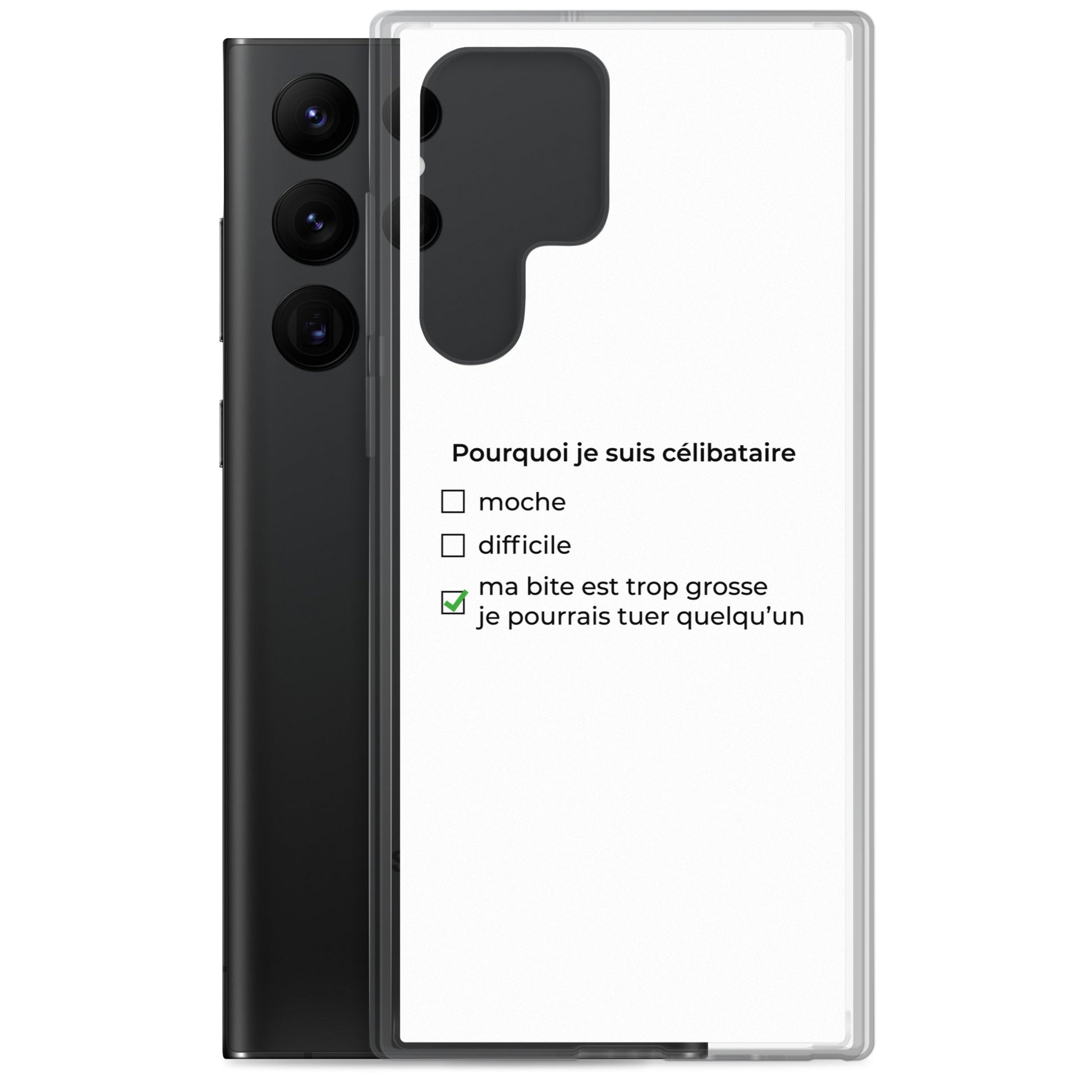 Coque Samsung Pourquoi je suis célibataire ma bite est trop grosse - Sedurro