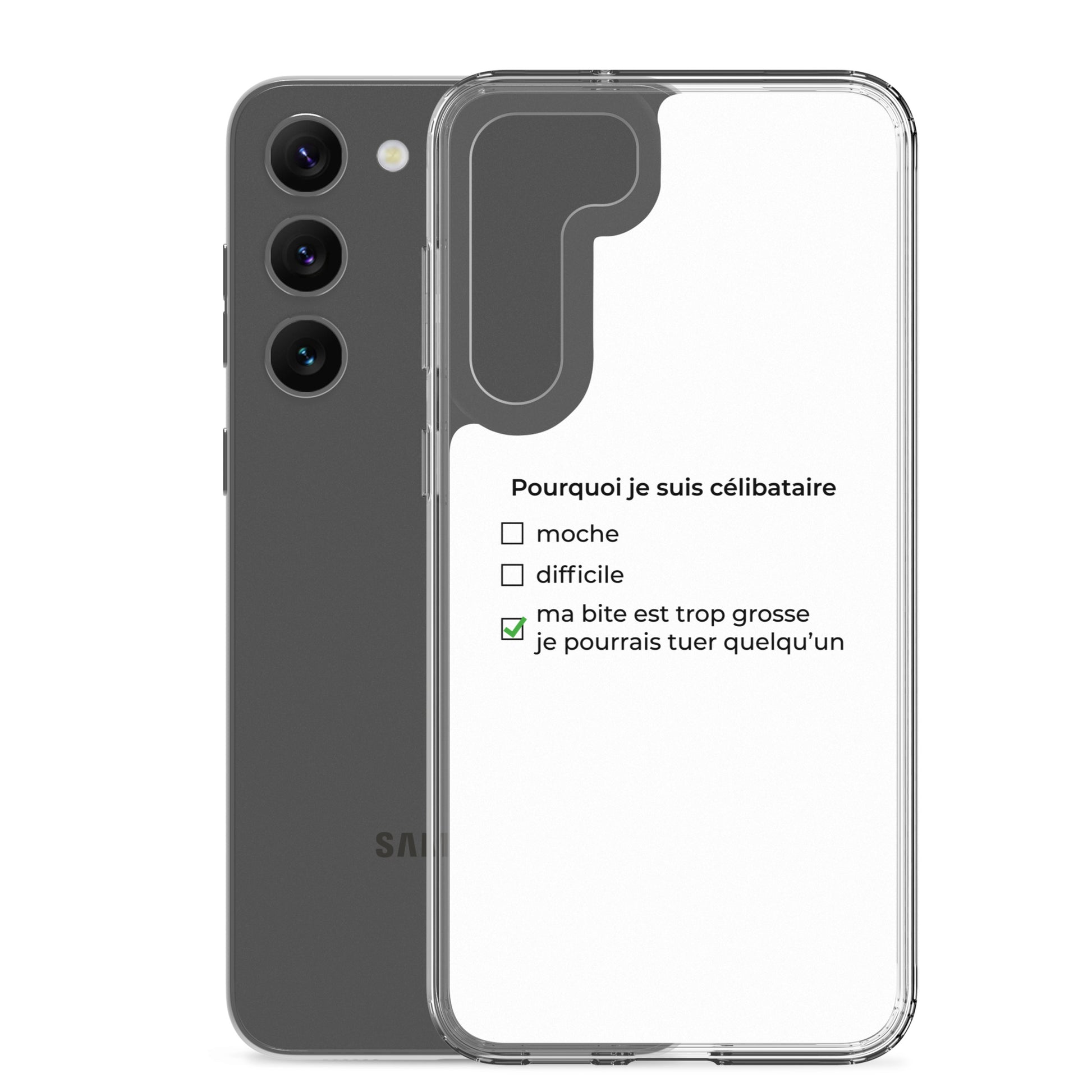 Coque Samsung Pourquoi je suis célibataire ma bite est trop grosse - Sedurro