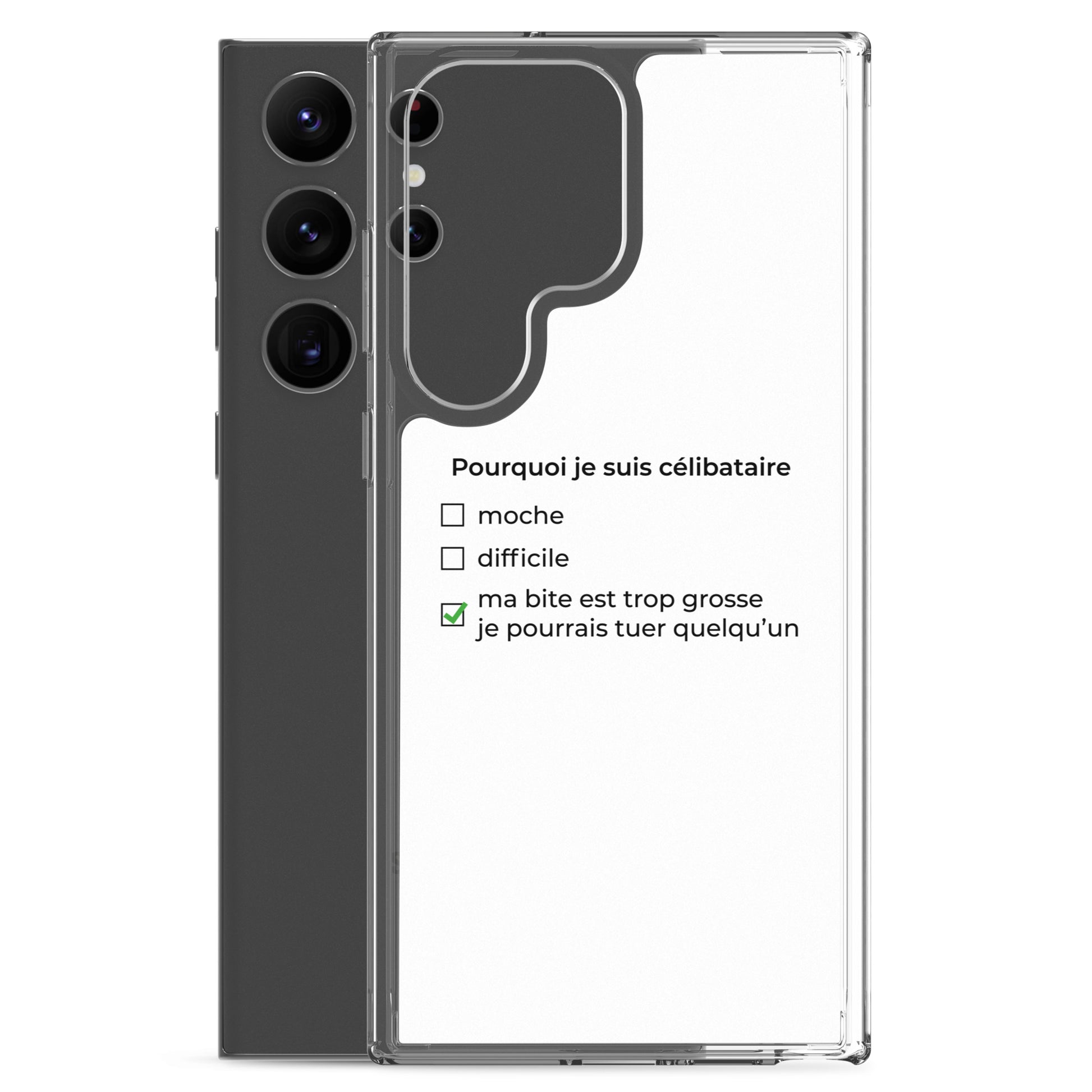 Coque Samsung Pourquoi je suis célibataire ma bite est trop grosse - Sedurro