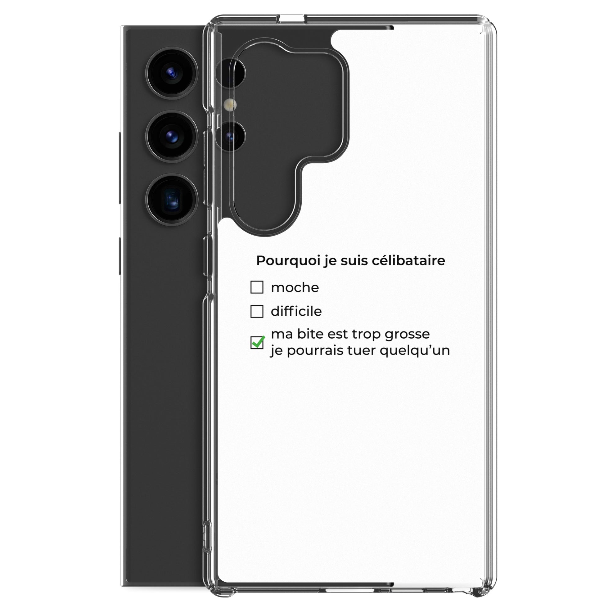 Coque Samsung Pourquoi je suis célibataire ma bite est trop grosse - Sedurro