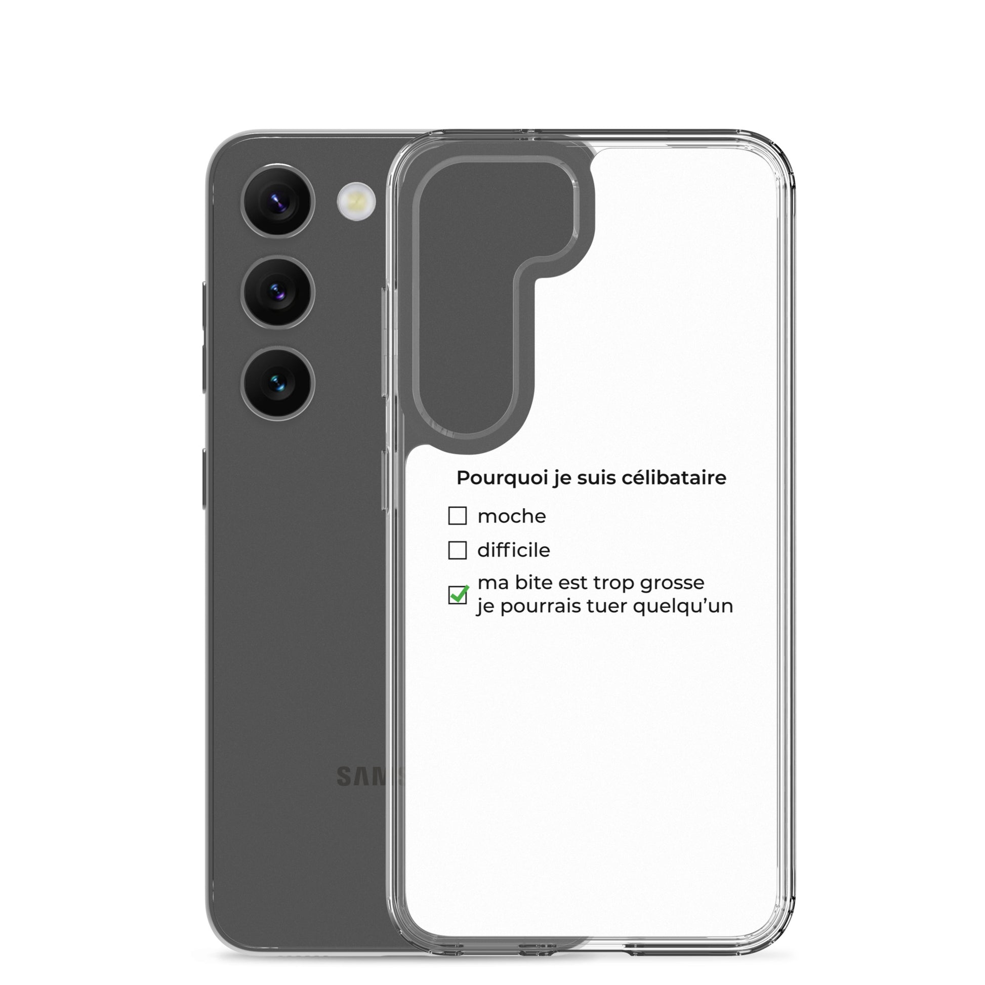 Coque Samsung Pourquoi je suis célibataire ma bite est trop grosse - Sedurro