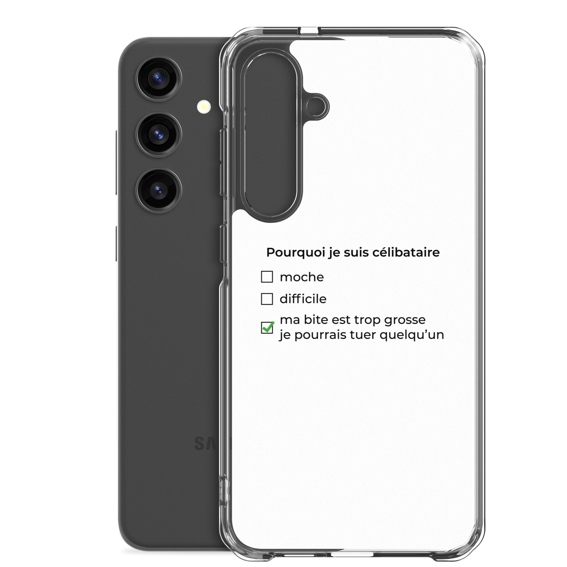 Coque Samsung Pourquoi je suis célibataire ma bite est trop grosse - Sedurro