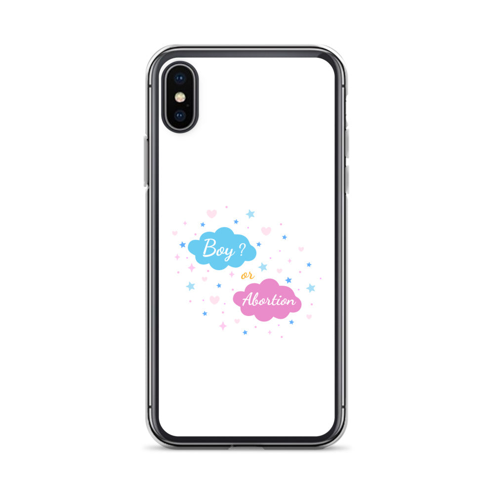 Coque iPhone Boy or abortion gender reveal iPhone X XS - Sedurro
