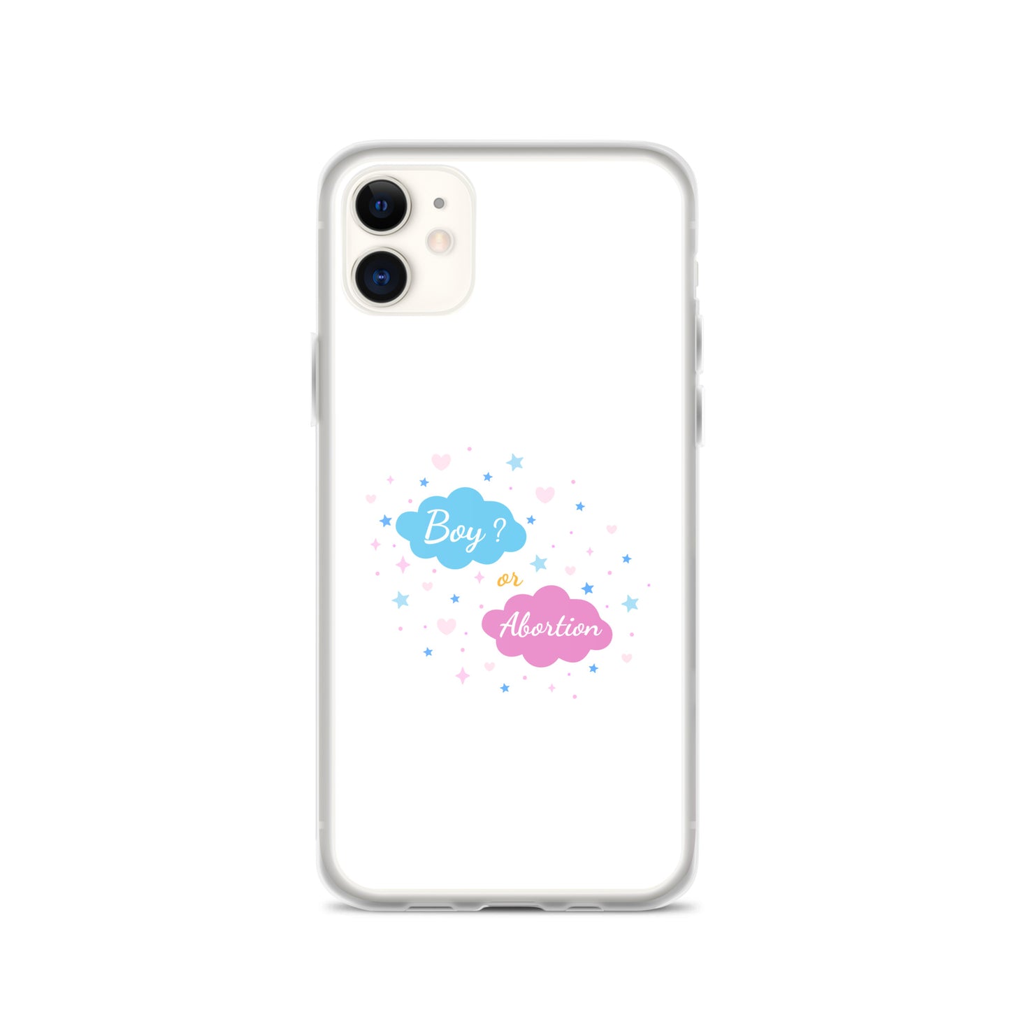 Coque iPhone Boy or abortion gender reveal iPhone 11 - Sedurro
