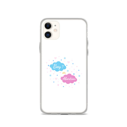 Coque iPhone Boy or abortion gender reveal iPhone 11 - Sedurro