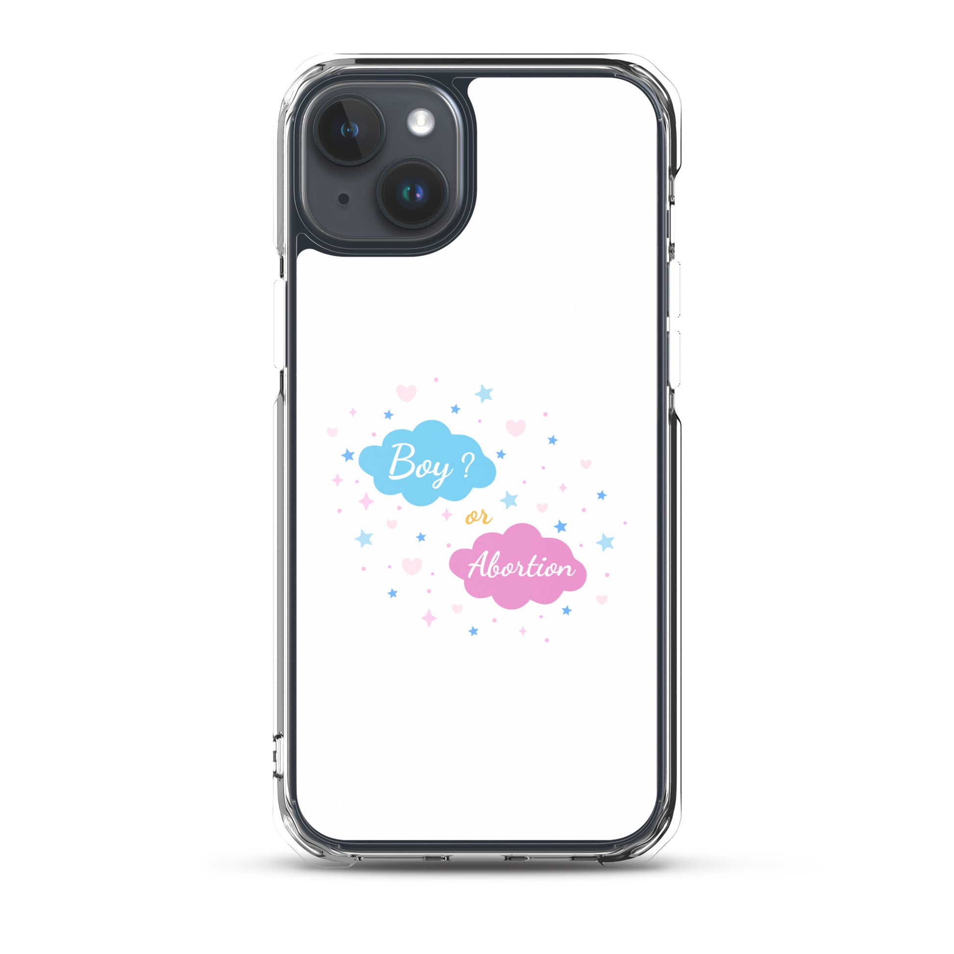 Coque iPhone Boy or abortion gender reveal iPhone 15 Plus - Sedurro