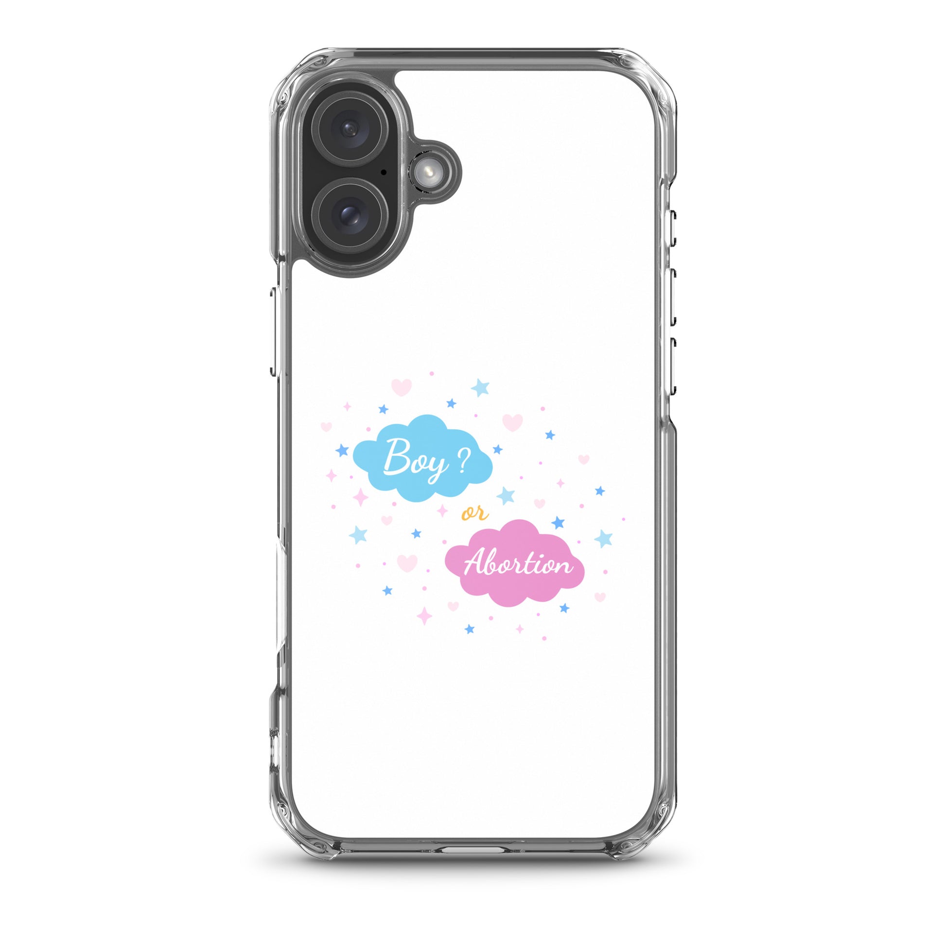 Coque iPhone Boy or abortion gender reveal iPhone 16 Plus - Sedurro