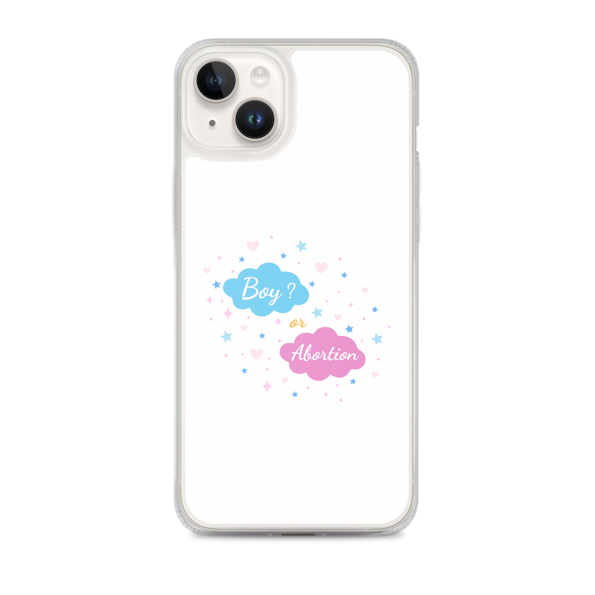 Coque iPhone Boy or abortion gender reveal iPhone 14 Plus - Sedurro