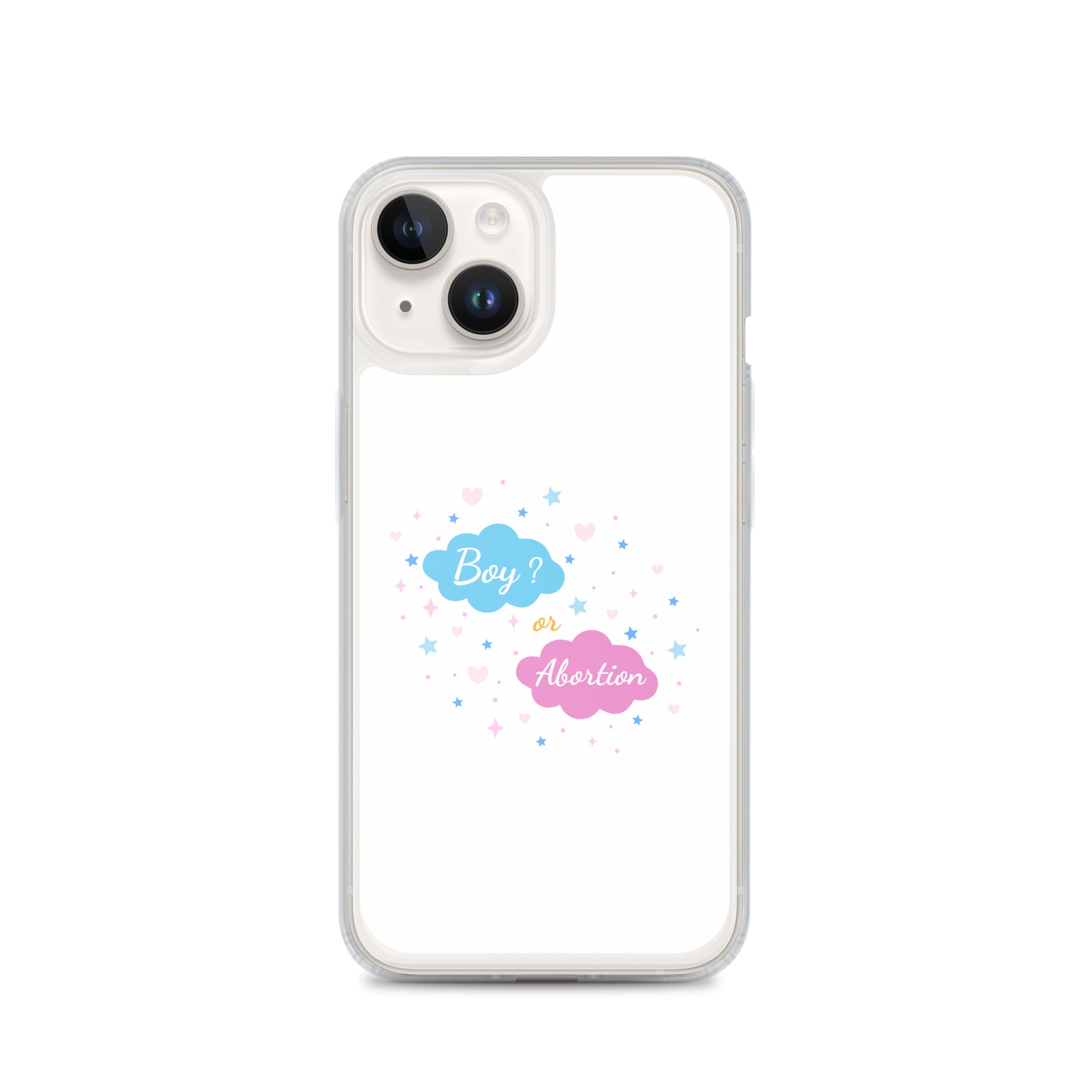 Coque iPhone Boy or abortion gender reveal iPhone 14 - Sedurro