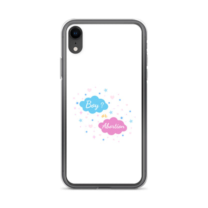 Coque iPhone Boy or abortion gender reveal iPhone XR - Sedurro