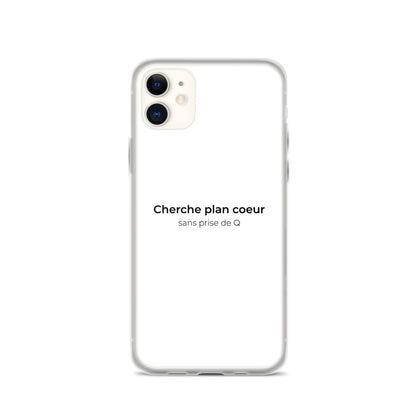 Coque iPhone Cherche plan cœur sans prise de Q iPhone 11 - Sedurro