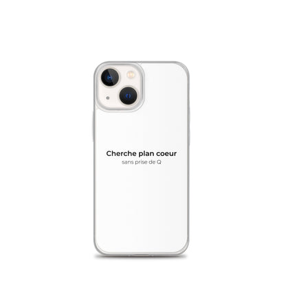 Coque iPhone Cherche plan cœur sans prise de Q iPhone 13 mini - Sedurro